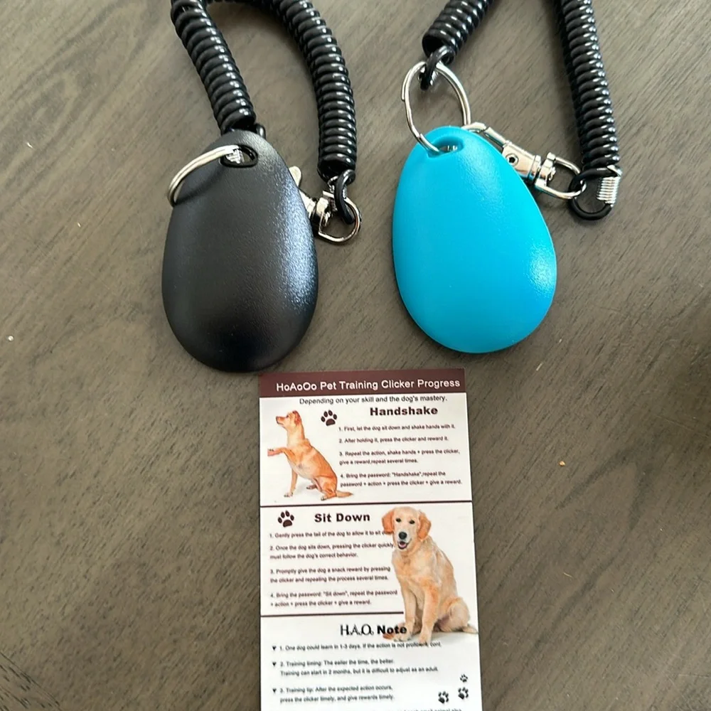 Pet Training Clicker Set of 2 With Instructions BNWT